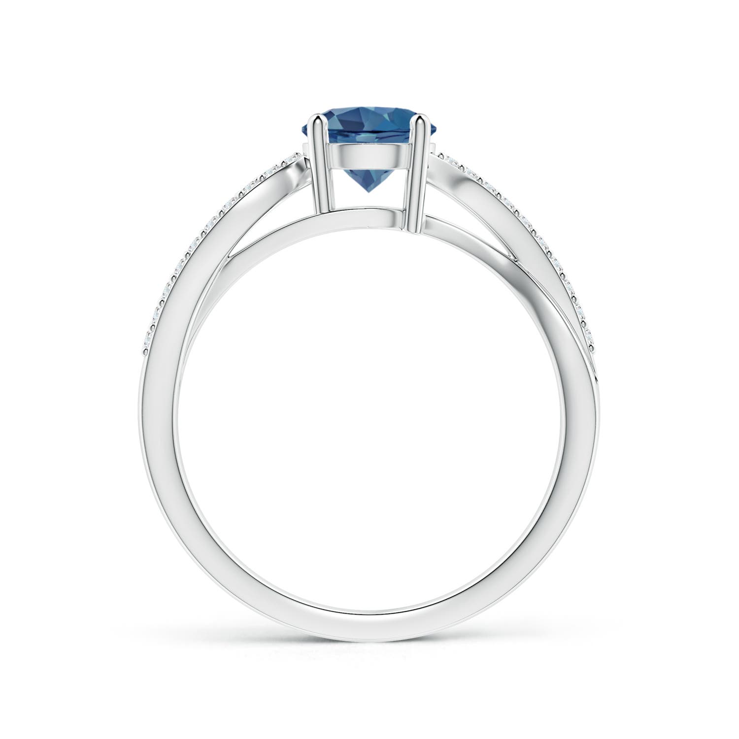 A - London Blue Topaz / 1.07 CT / 14 KT White Gold