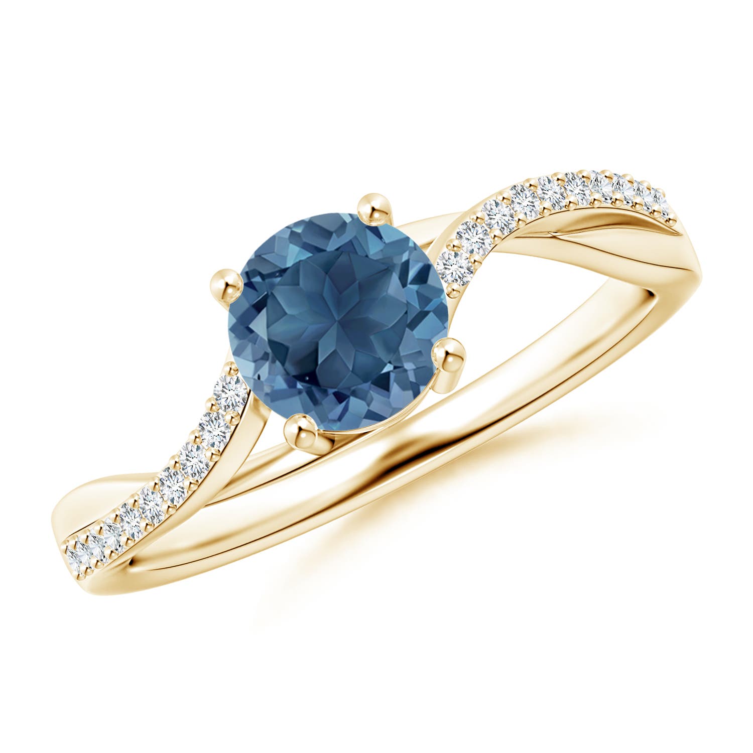 A - London Blue Topaz / 1.07 CT / 14 KT Yellow Gold