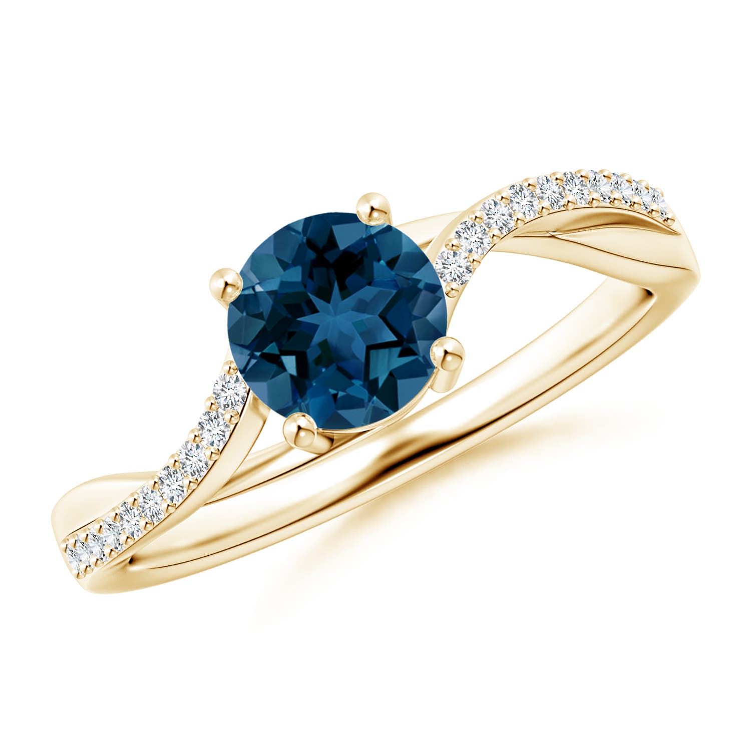 AAA - London Blue Topaz / 1.07 CT / 14 KT Yellow Gold