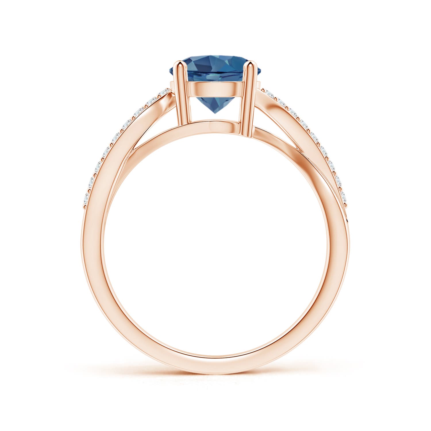 A - London Blue Topaz / 1.69 CT / 14 KT Rose Gold