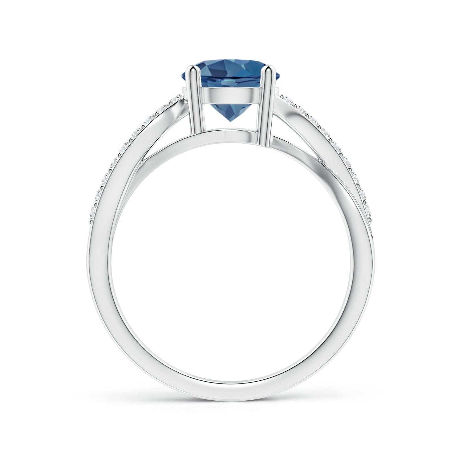 A - London Blue Topaz / 1.69 CT / 14 KT White Gold