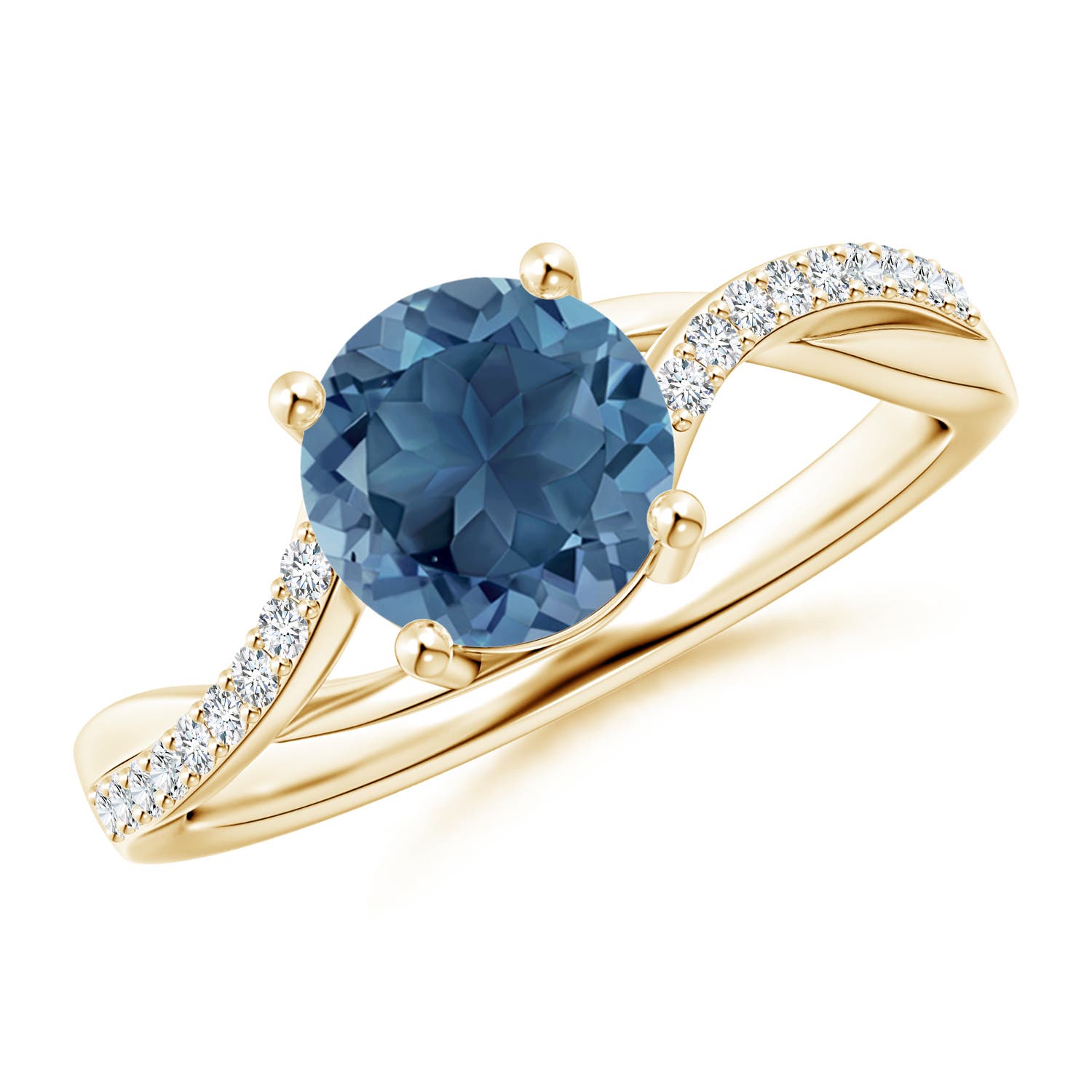 A - London Blue Topaz / 1.69 CT / 14 KT Yellow Gold