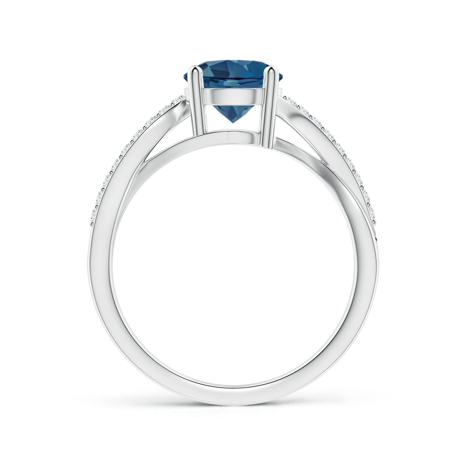 AA - London Blue Topaz / 1.69 CT / 14 KT White Gold