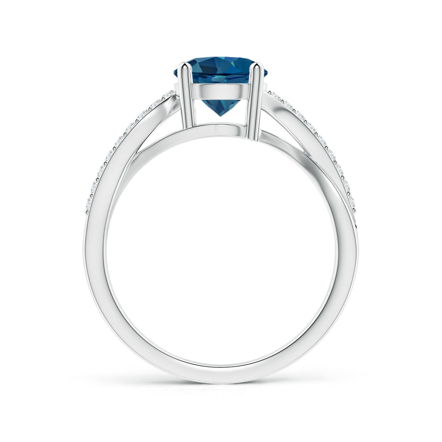 AAA - London Blue Topaz / 1.69 CT / 14 KT White Gold