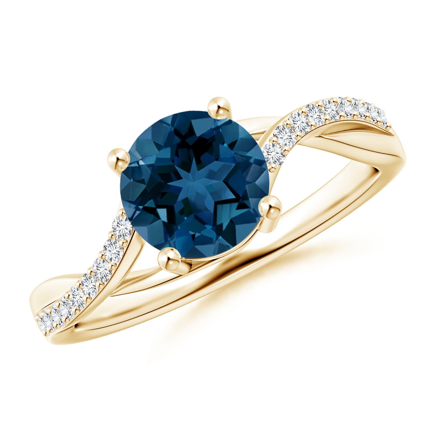 AAA - London Blue Topaz / 1.69 CT / 14 KT Yellow Gold