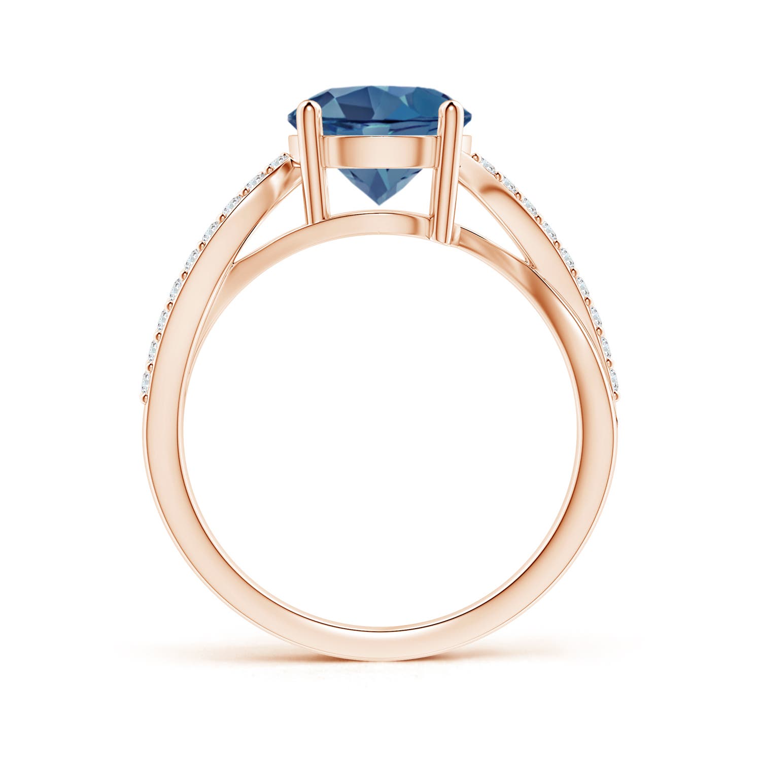 A - London Blue Topaz / 2.53 CT / 14 KT Rose Gold