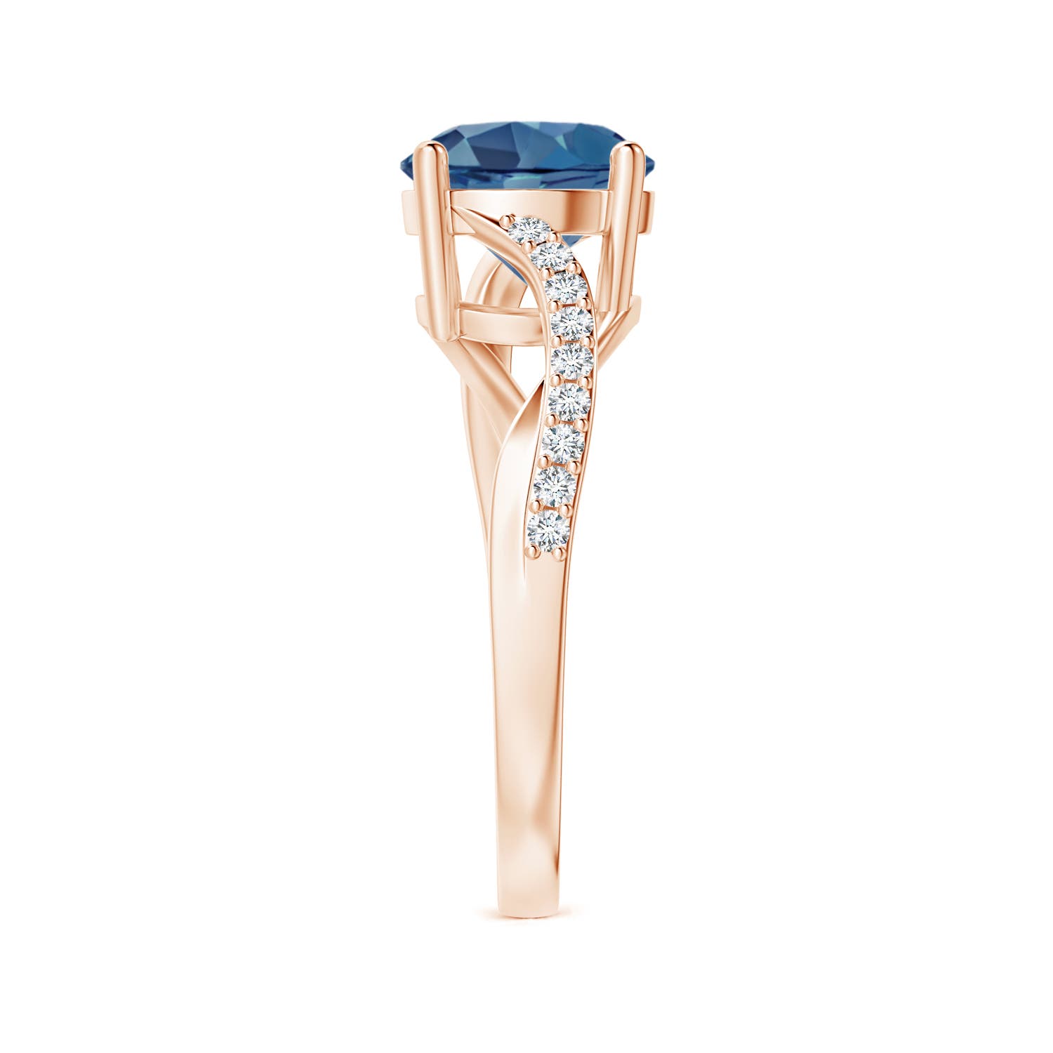 A - London Blue Topaz / 2.53 CT / 14 KT Rose Gold