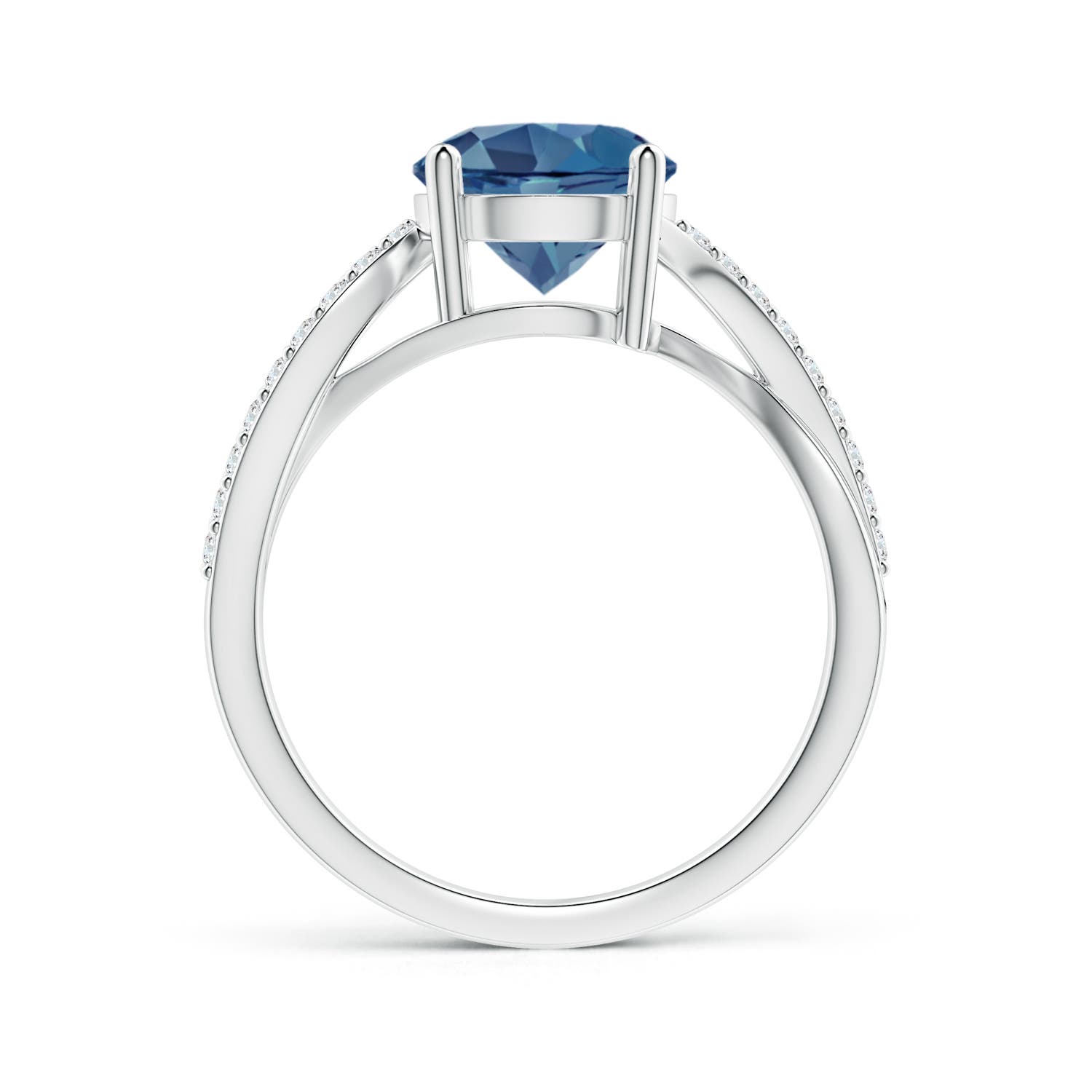 A - London Blue Topaz / 2.53 CT / 14 KT White Gold