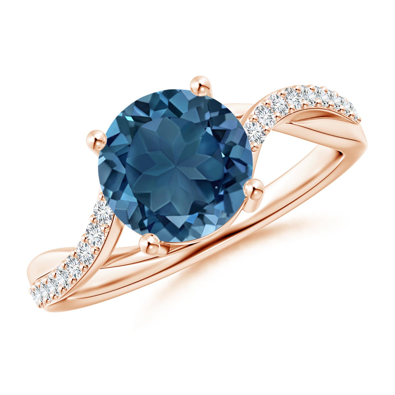 AA - London Blue Topaz / 2.53 CT / 14 KT Rose Gold