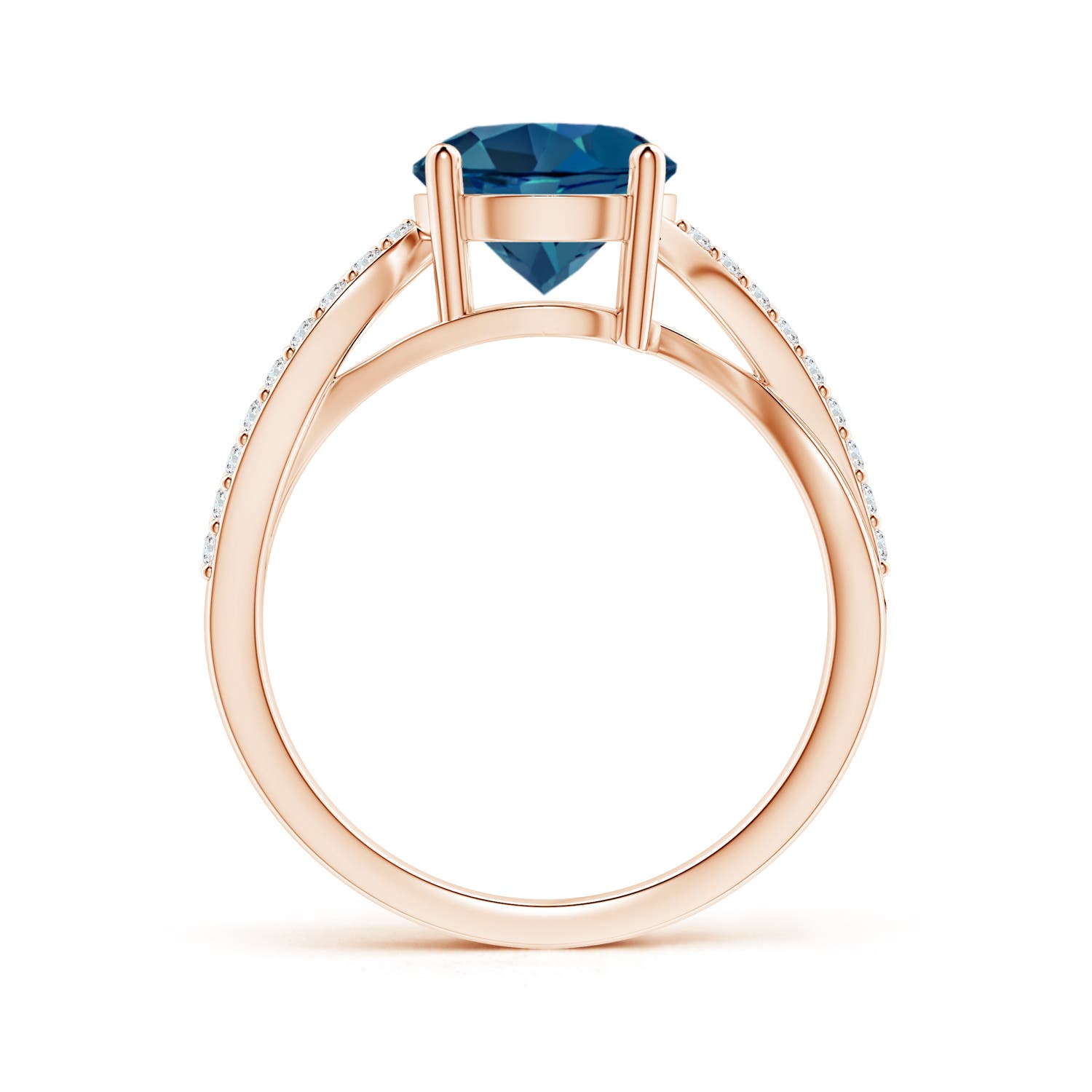 AAA - London Blue Topaz / 2.53 CT / 14 KT Rose Gold