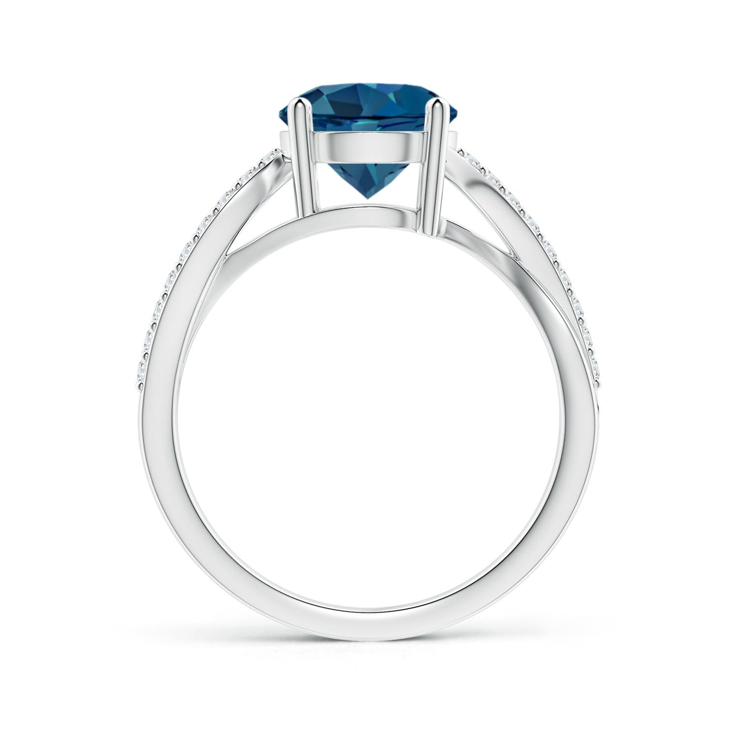 AAA - London Blue Topaz / 2.53 CT / 14 KT White Gold