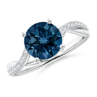 Round AAAA London Blue Topaz