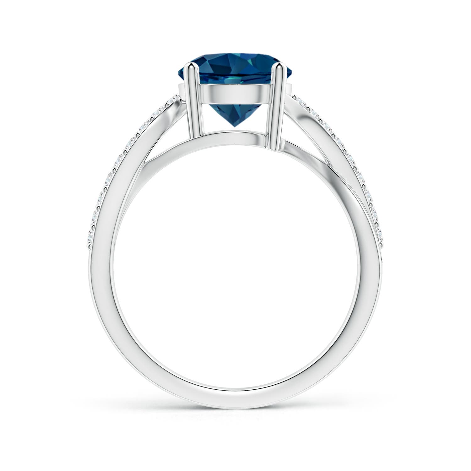 AAAA - London Blue Topaz / 2.53 CT / 14 KT White Gold