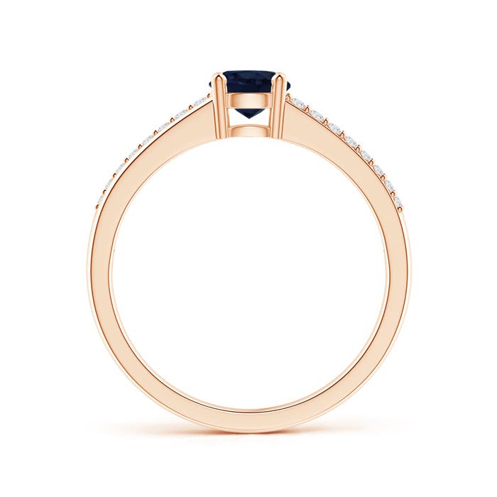 A - Blue Sapphire / 0.69 CT / 14 KT Rose Gold