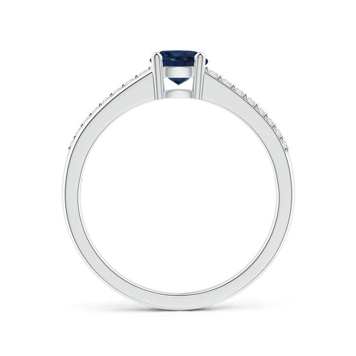 AA - Blue Sapphire / 0.69 CT / 14 KT White Gold