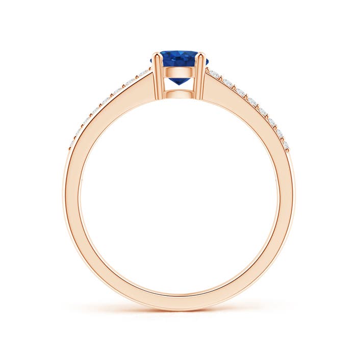 AAA - Blue Sapphire / 0.69 CT / 14 KT Rose Gold