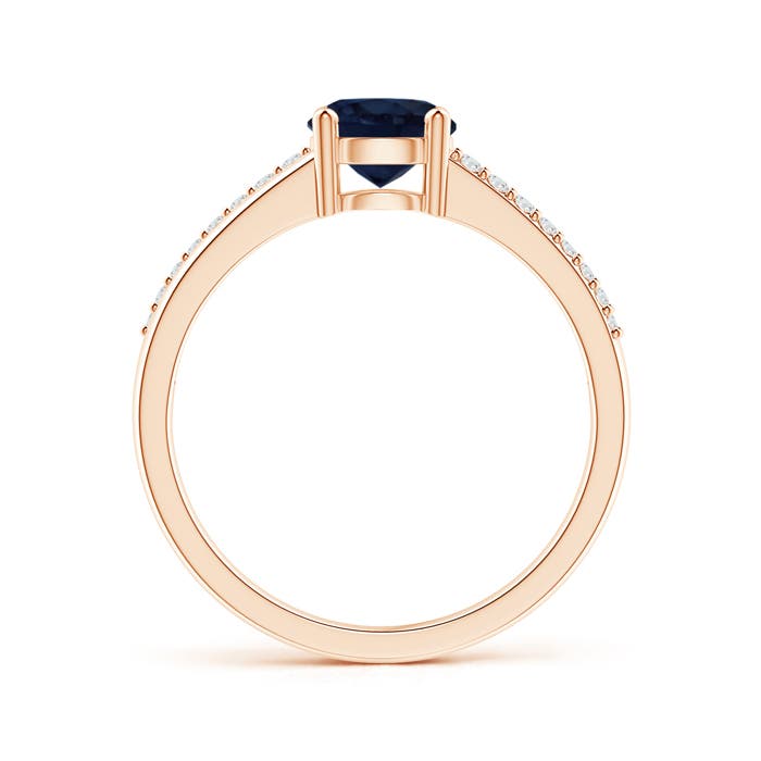 A - Blue Sapphire / 1.09 CT / 14 KT Rose Gold