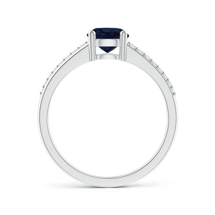 A - Blue Sapphire / 1.09 CT / 14 KT White Gold