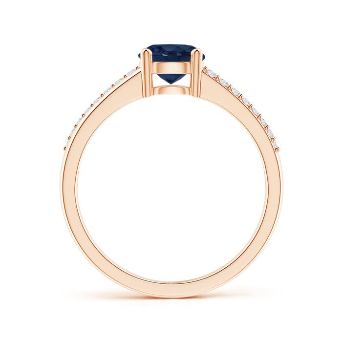 AA - Blue Sapphire / 1.09 CT / 14 KT Rose Gold