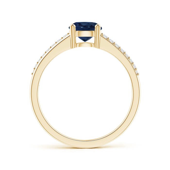 AA - Blue Sapphire / 1.09 CT / 14 KT Yellow Gold