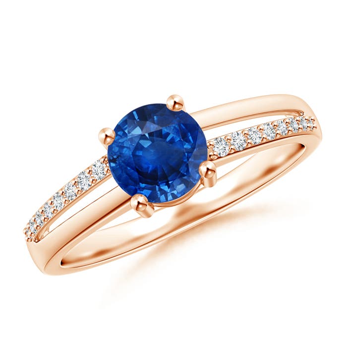 AAA - Blue Sapphire / 1.09 CT / 14 KT Rose Gold