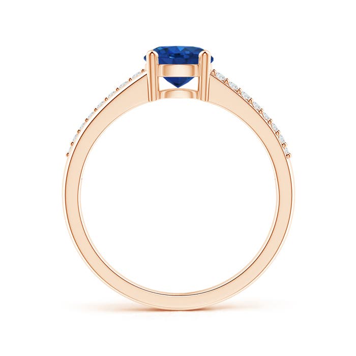 AAA - Blue Sapphire / 1.09 CT / 14 KT Rose Gold