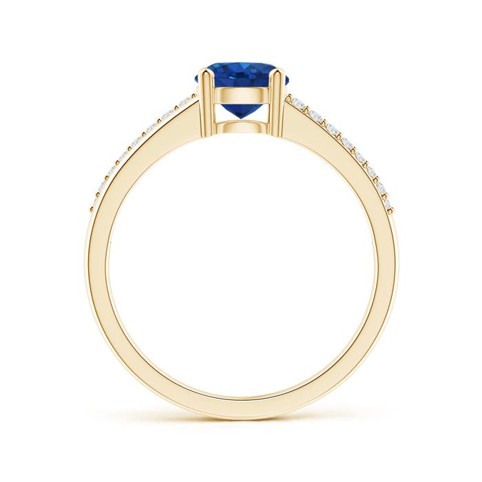 AAA - Blue Sapphire / 1.09 CT / 14 KT Yellow Gold