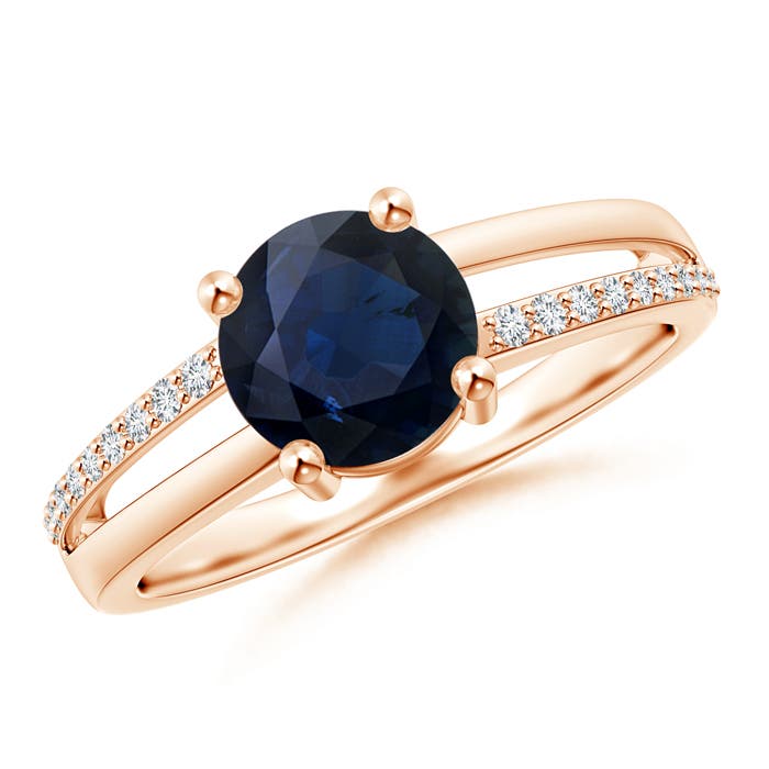 A - Blue Sapphire / 1.7 CT / 14 KT Rose Gold