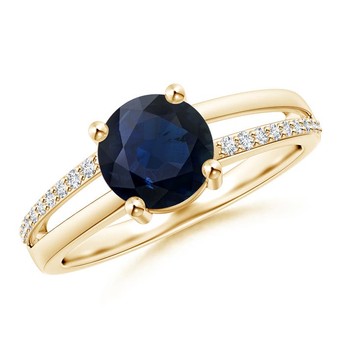 A - Blue Sapphire / 1.7 CT / 14 KT Yellow Gold