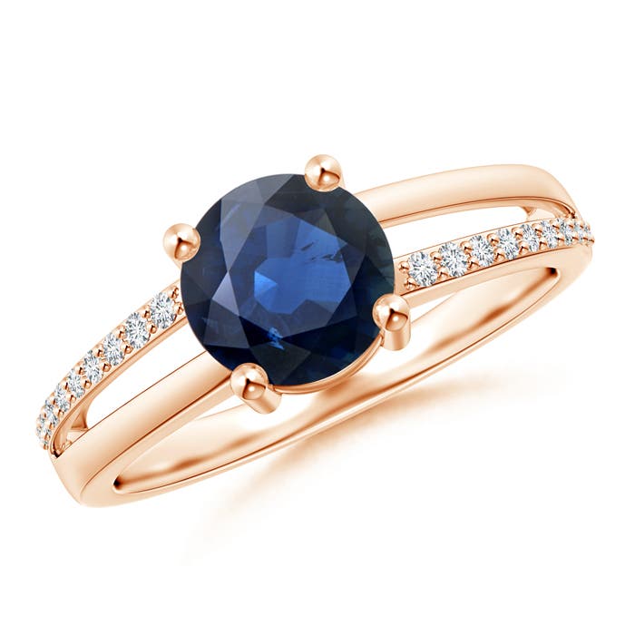 AA - Blue Sapphire / 1.7 CT / 14 KT Rose Gold