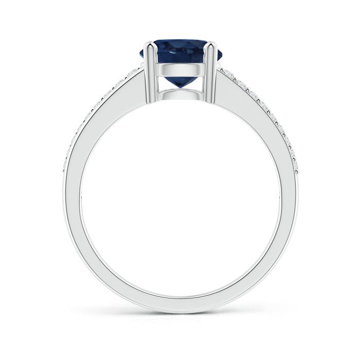 AA - Blue Sapphire / 1.7 CT / 14 KT White Gold