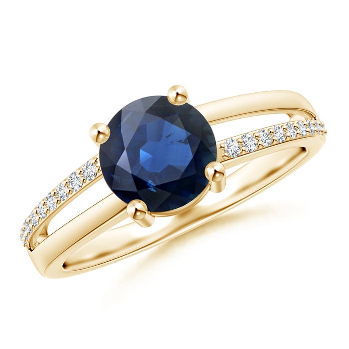 AA - Blue Sapphire / 1.7 CT / 14 KT Yellow Gold