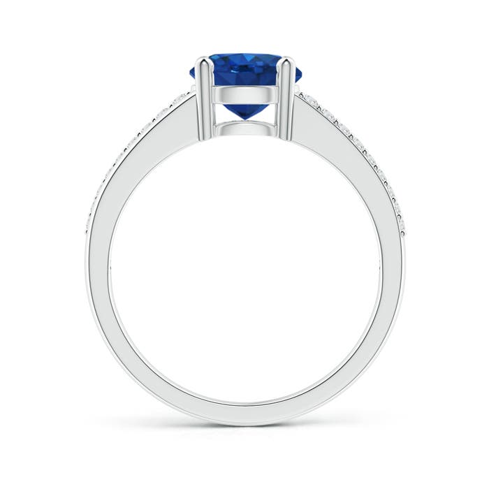 AAA - Blue Sapphire / 1.7 CT / 14 KT White Gold