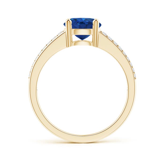 AAA - Blue Sapphire / 1.7 CT / 14 KT Yellow Gold