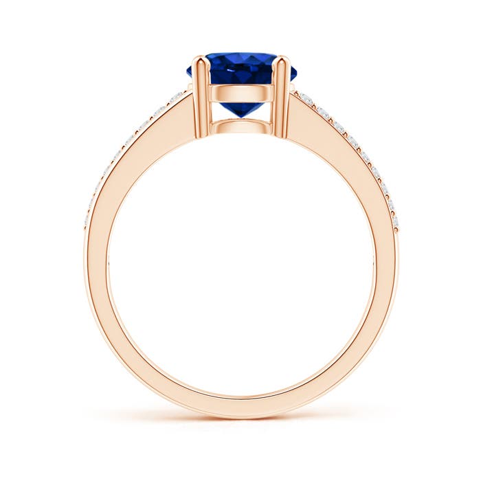 AAAA - Blue Sapphire / 1.7 CT / 14 KT Rose Gold