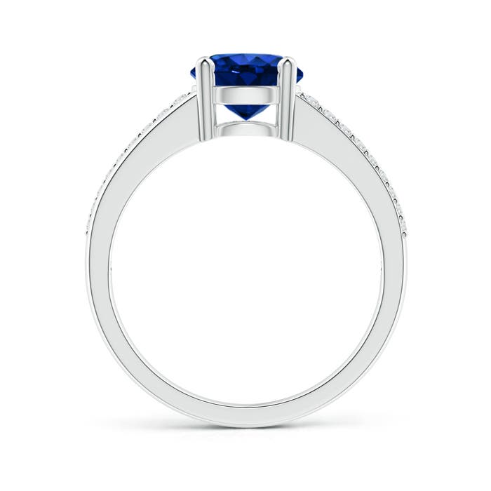 AAAA - Blue Sapphire / 1.7 CT / 14 KT White Gold