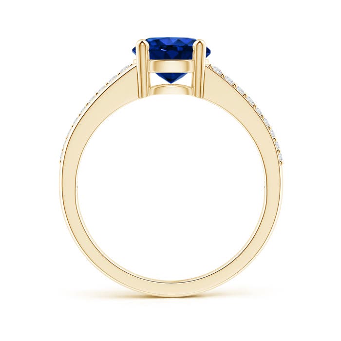 AAAA - Blue Sapphire / 1.7 CT / 14 KT Yellow Gold