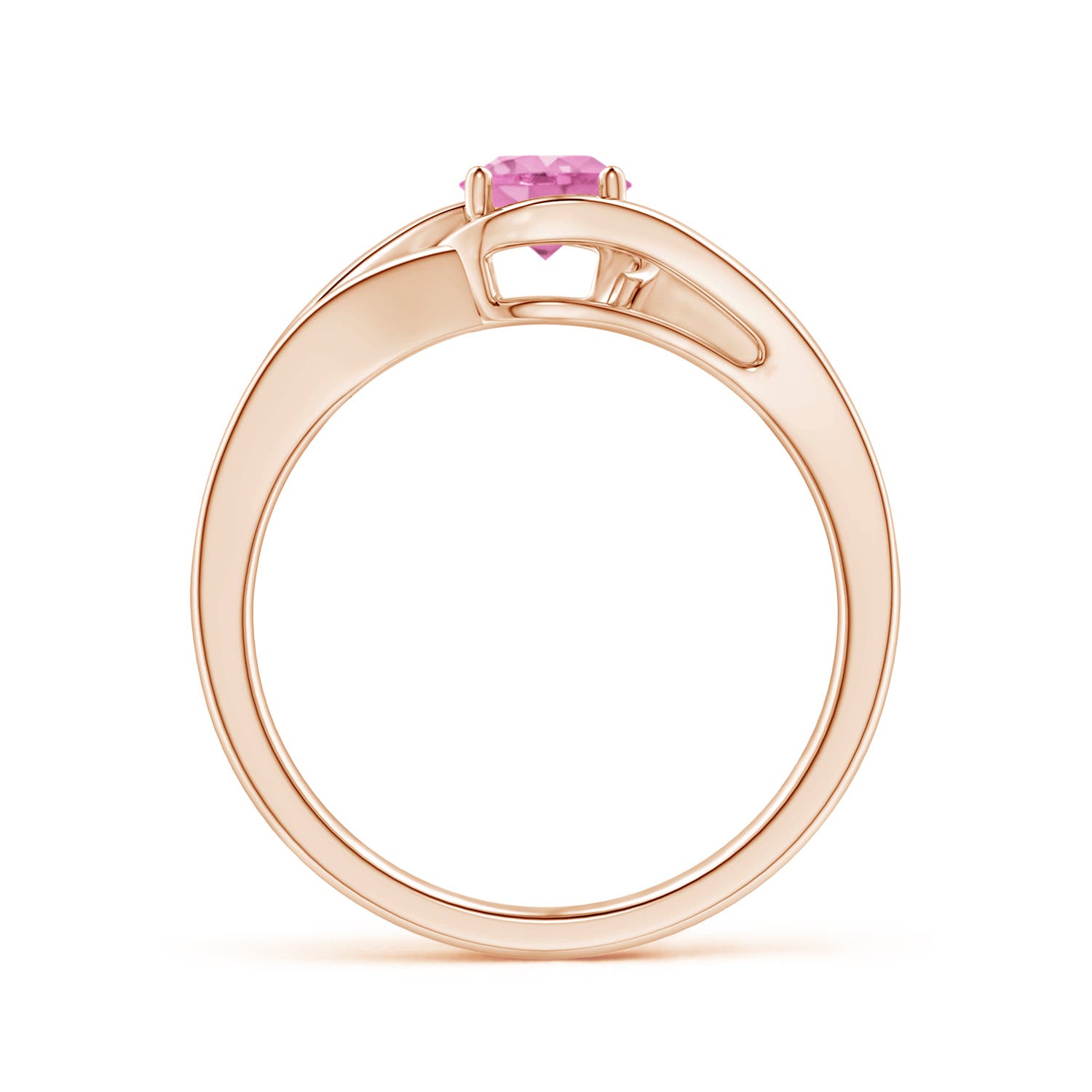 A - Pink Sapphire / 0.6 CT / 14 KT Rose Gold