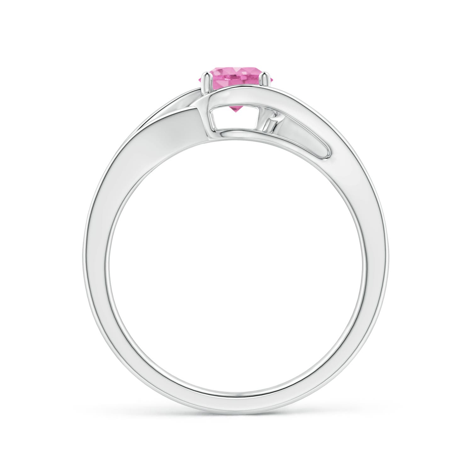 A - Pink Sapphire / 0.6 CT / 14 KT White Gold