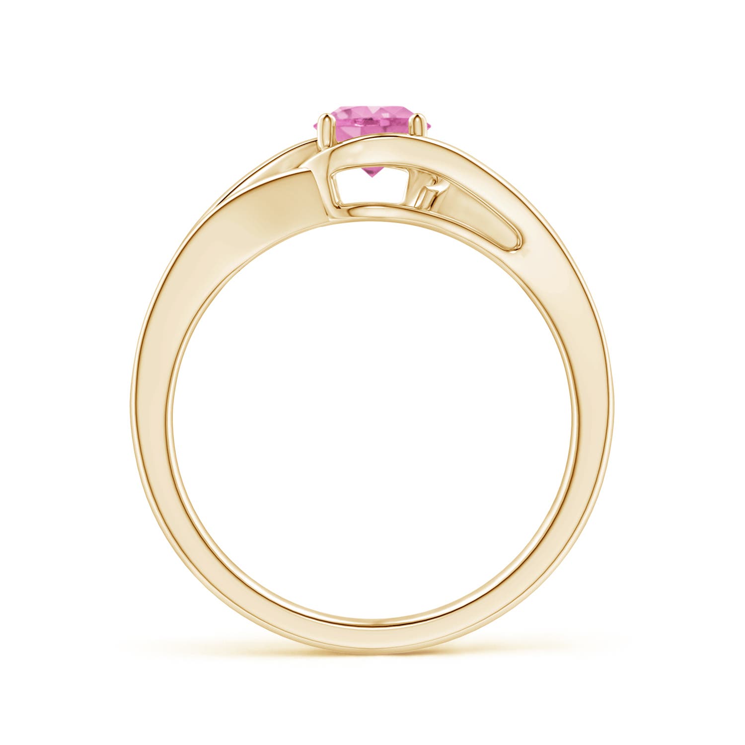 A - Pink Sapphire / 0.6 CT / 14 KT Yellow Gold