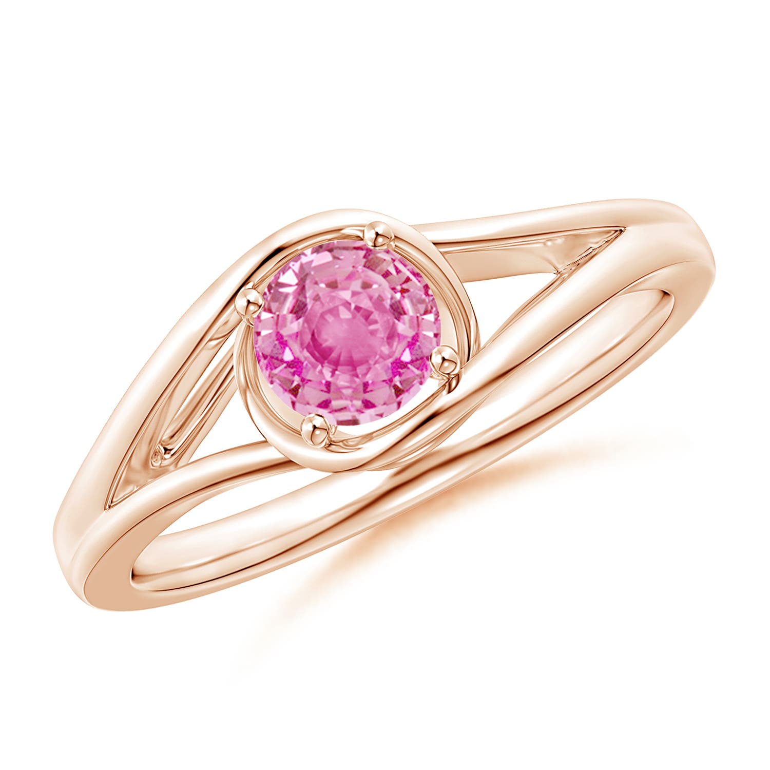 AA - Pink Sapphire / 0.6 CT / 14 KT Rose Gold