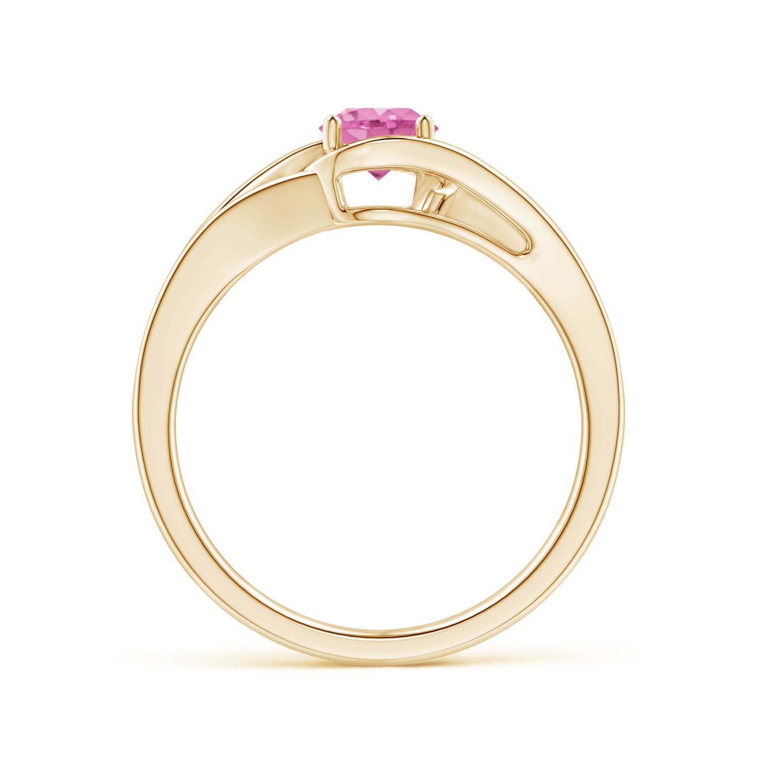 AA - Pink Sapphire / 0.6 CT / 14 KT Yellow Gold