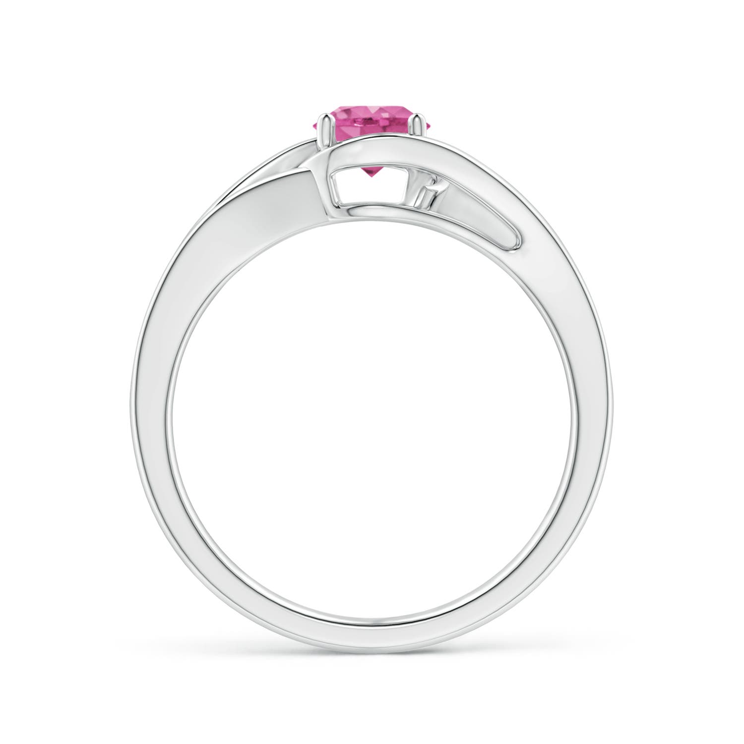 AAA - Pink Sapphire / 0.6 CT / 14 KT White Gold