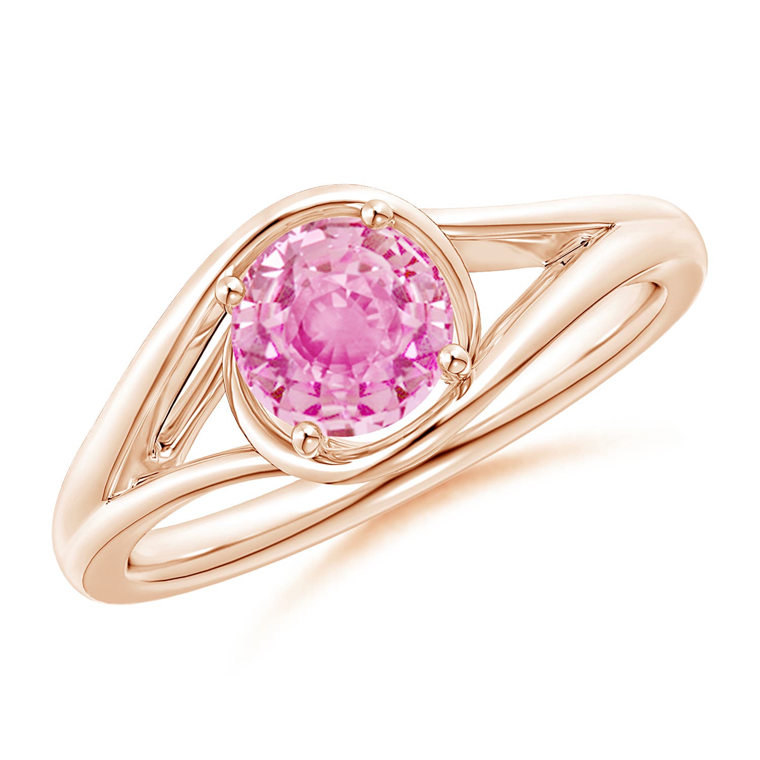 A - Pink Sapphire / 1 CT / 14 KT Rose Gold