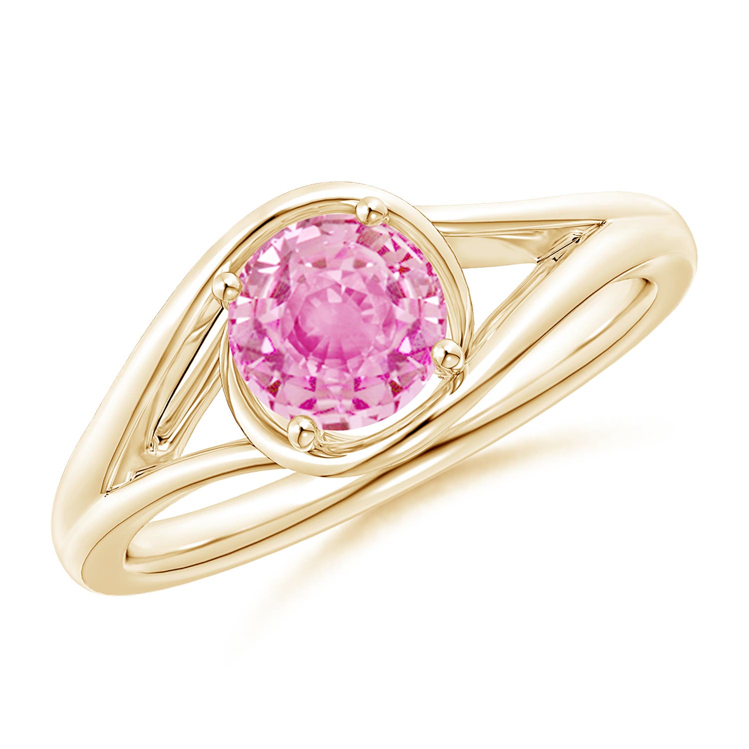 A - Pink Sapphire / 1 CT / 14 KT Yellow Gold