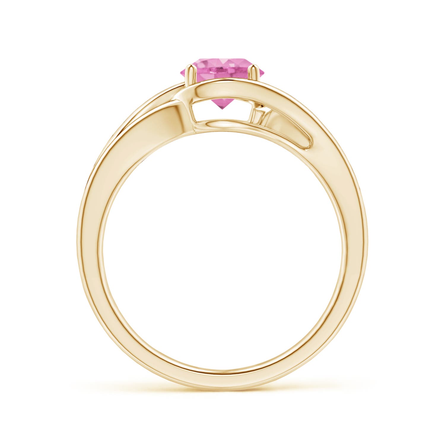 A - Pink Sapphire / 1 CT / 14 KT Yellow Gold