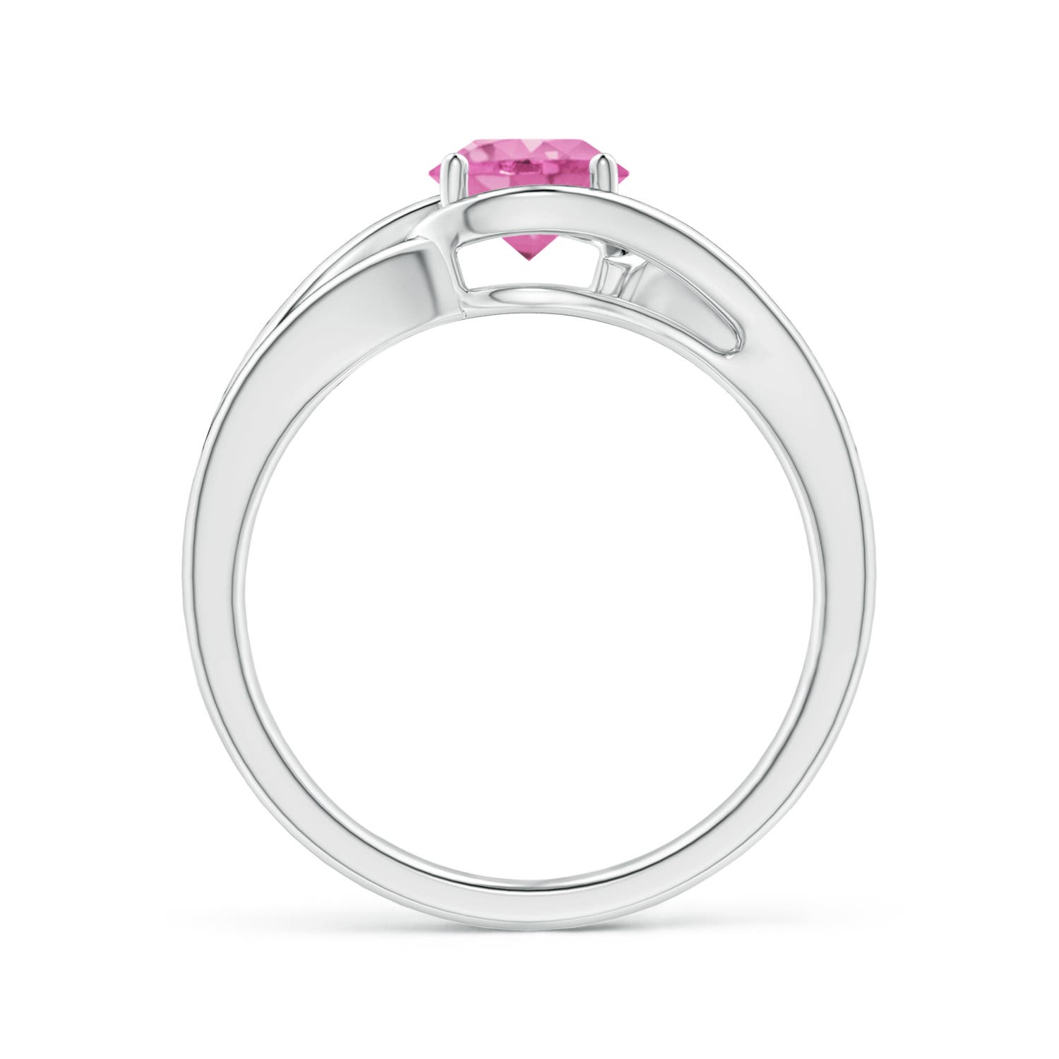 AA - Pink Sapphire / 1 CT / 14 KT White Gold