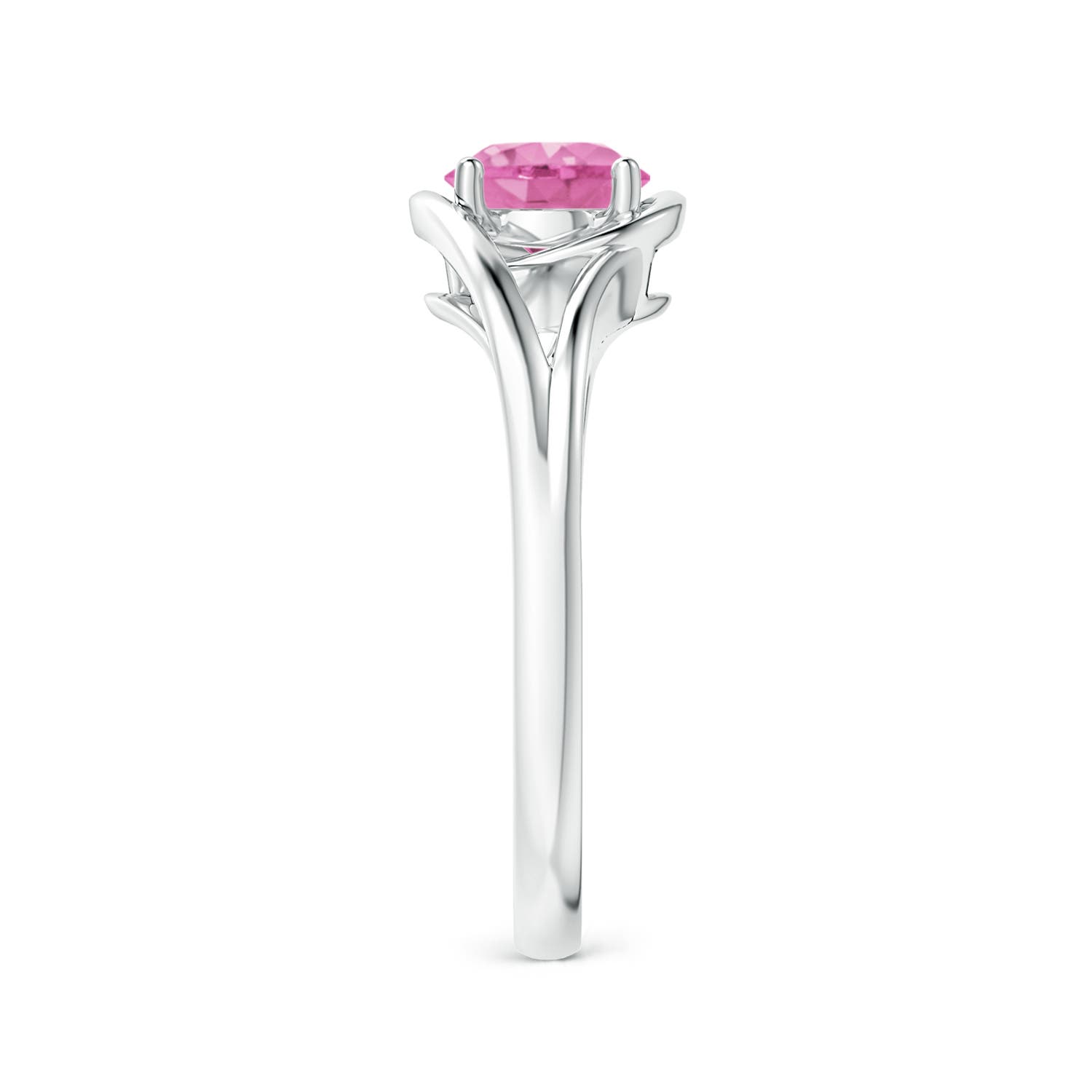 AA - Pink Sapphire / 1 CT / 14 KT White Gold