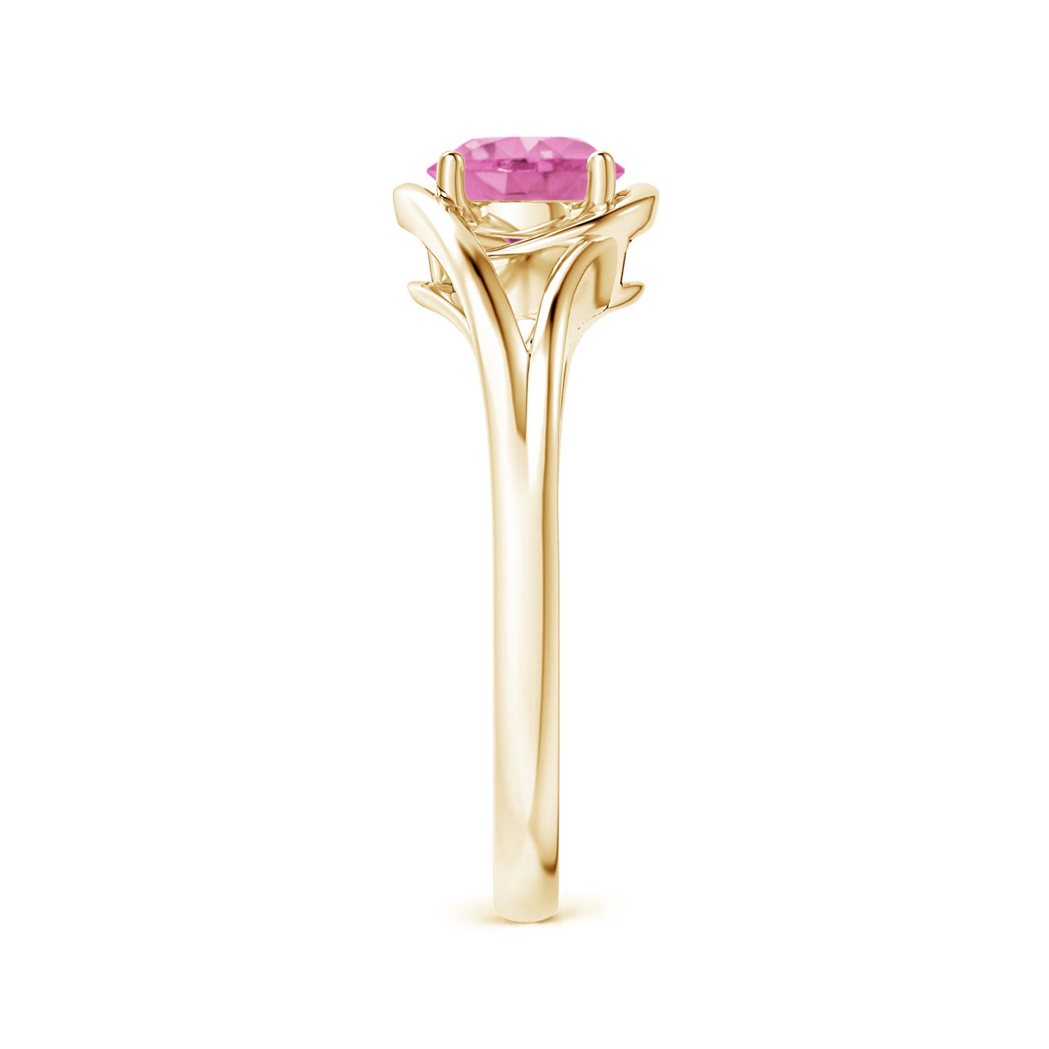 AA - Pink Sapphire / 1 CT / 14 KT Yellow Gold