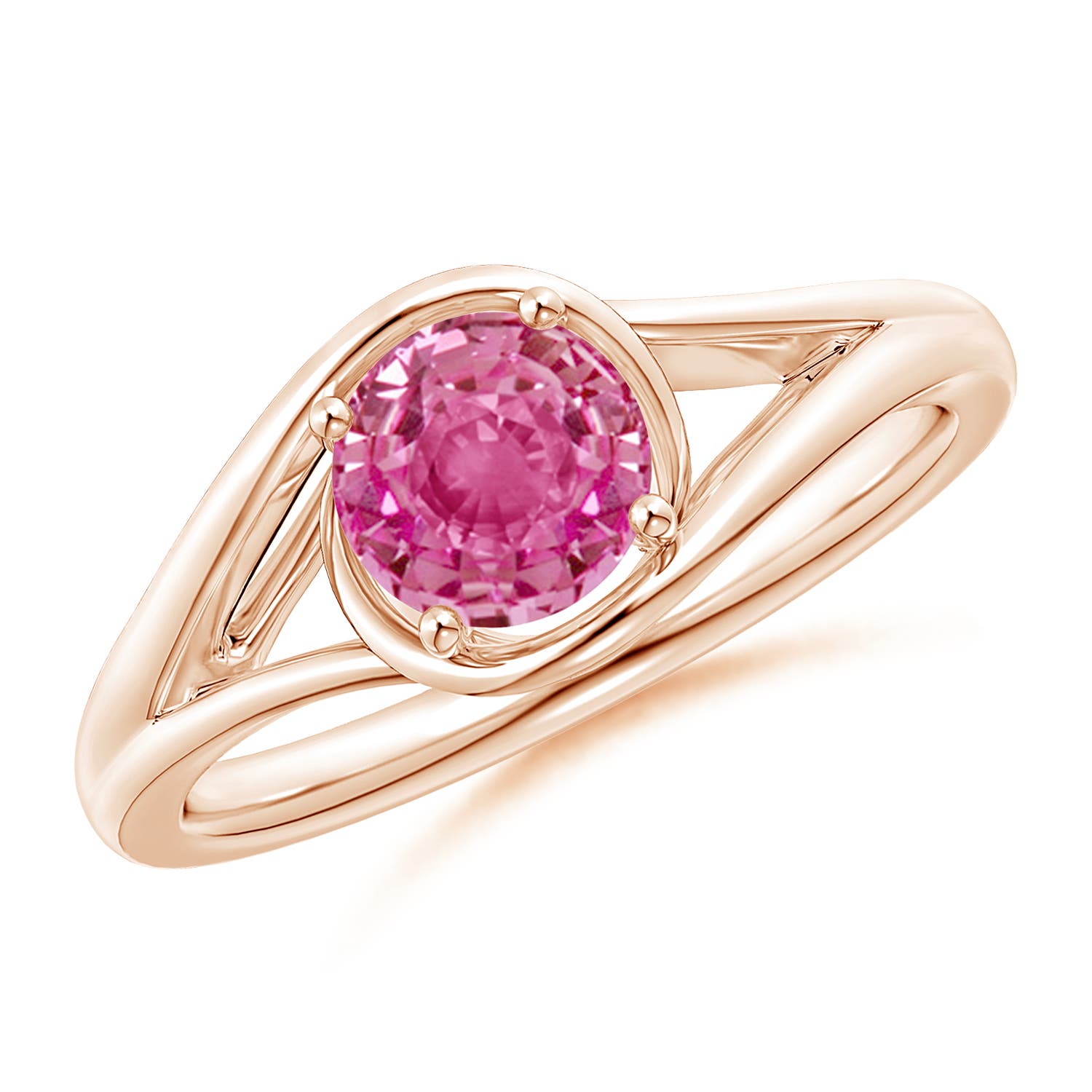 AAA - Pink Sapphire / 1 CT / 14 KT Rose Gold